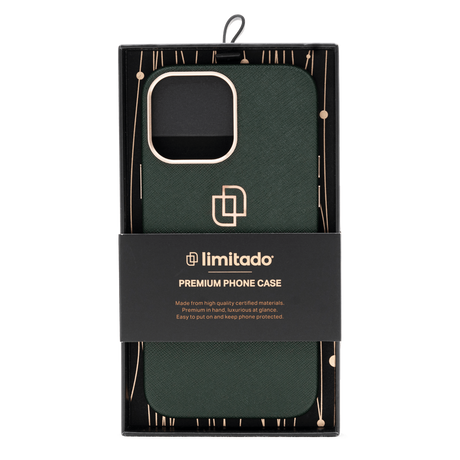 Limitado Forest Green Saffiano skal – iPhone 13 Pro Max